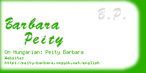 barbara peity business card